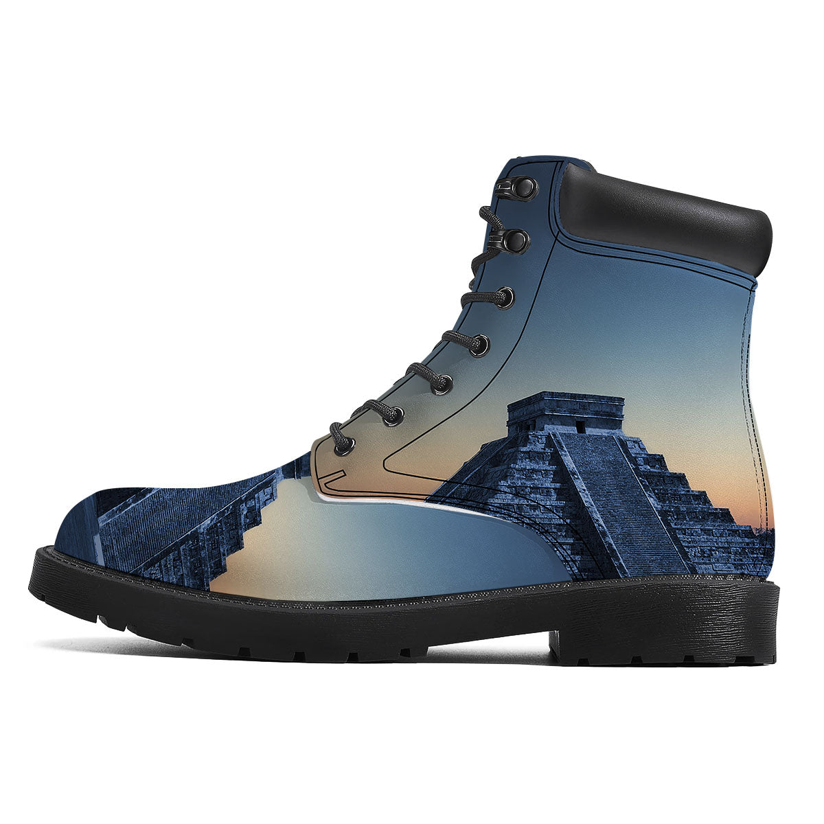 Pyramid Mayan Print Boots-grizzshop