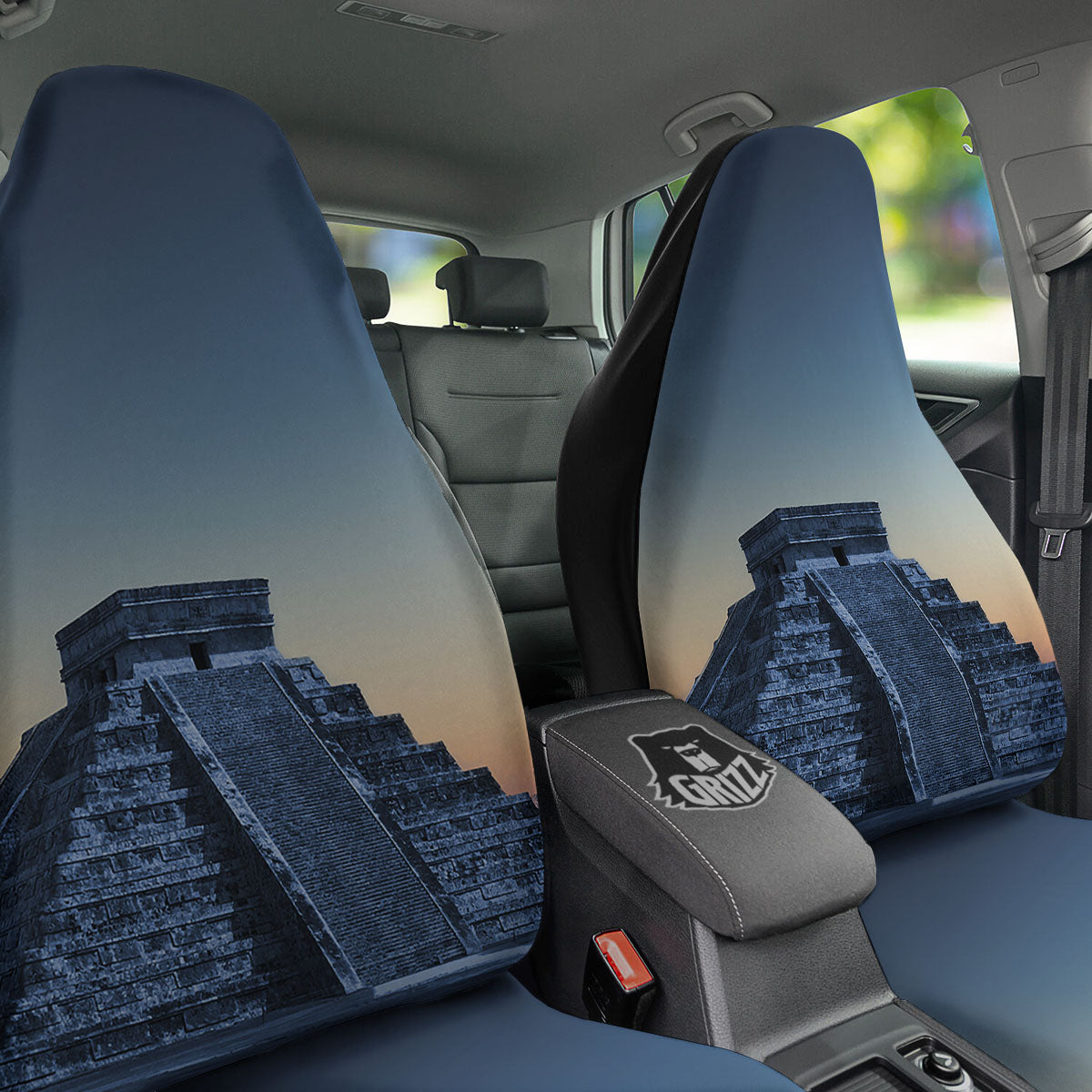 Pyramid Mayan Print Car Seat Covers-grizzshop