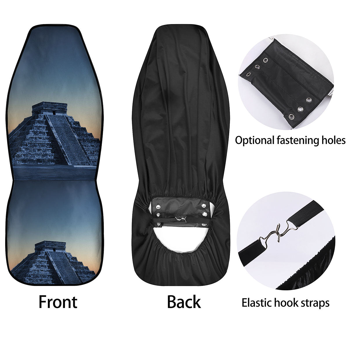 Pyramid Mayan Print Car Seat Covers-grizzshop