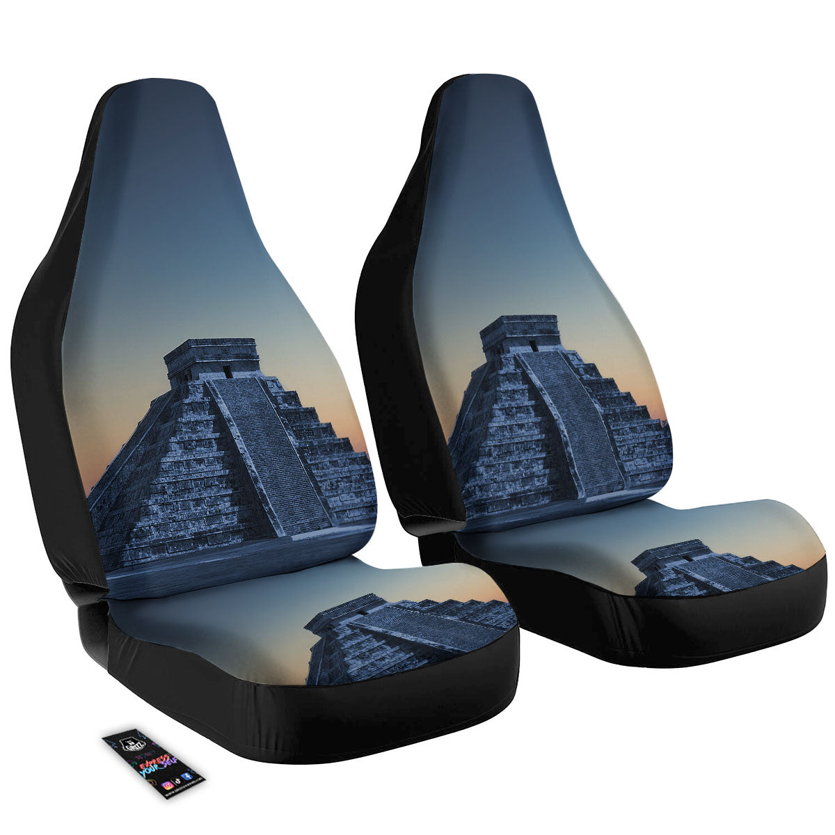 Pyramid Mayan Print Car Seat Covers-grizzshop