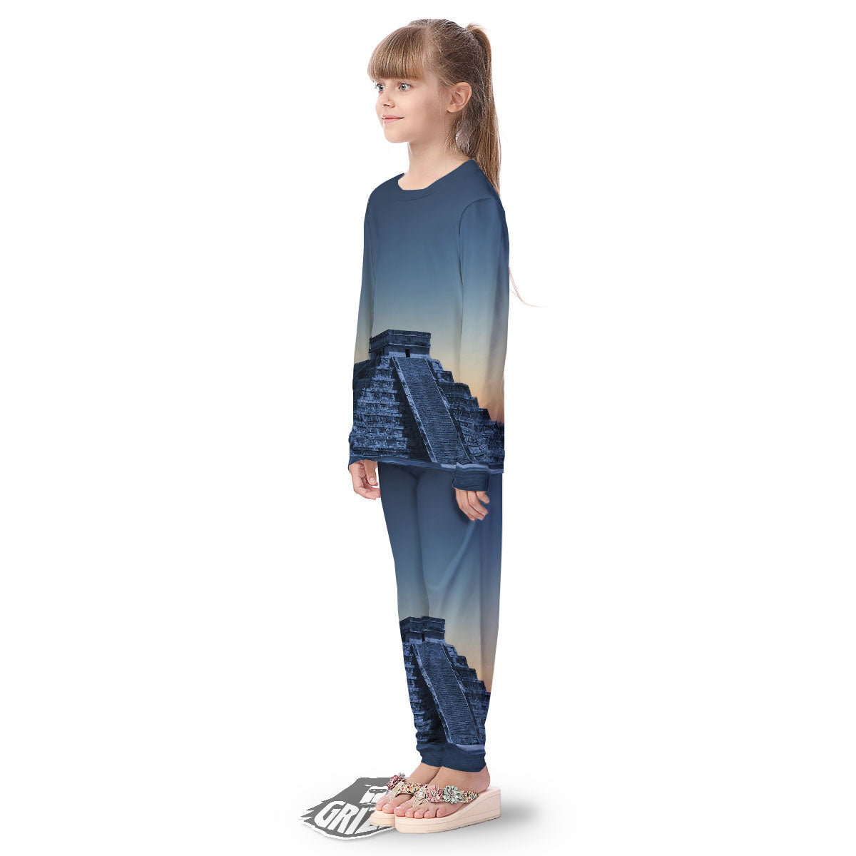 Pyramid Mayan Print Kid's Pajamas-grizzshop