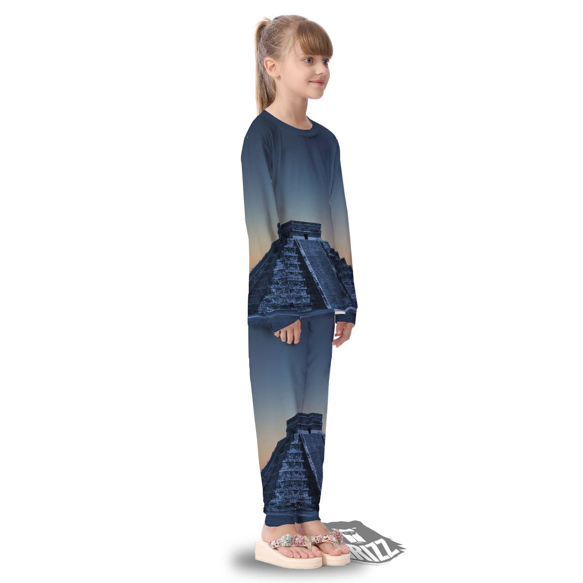 Pyramid Mayan Print Kid's Pajamas-grizzshop