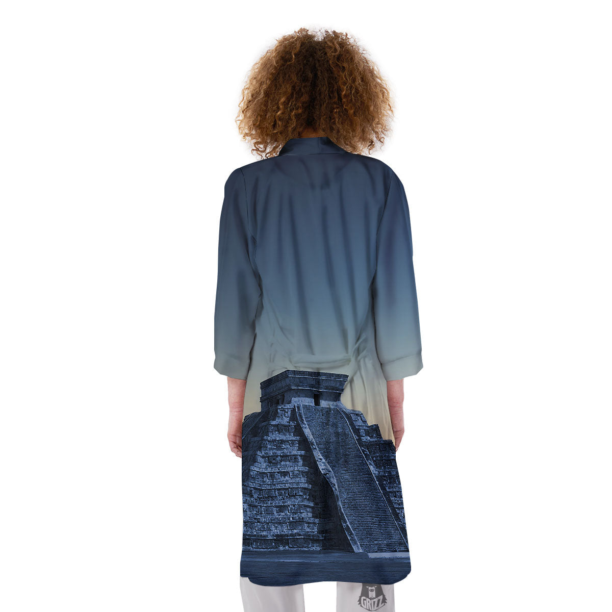 Pyramid Mayan Print Kimono-grizzshop