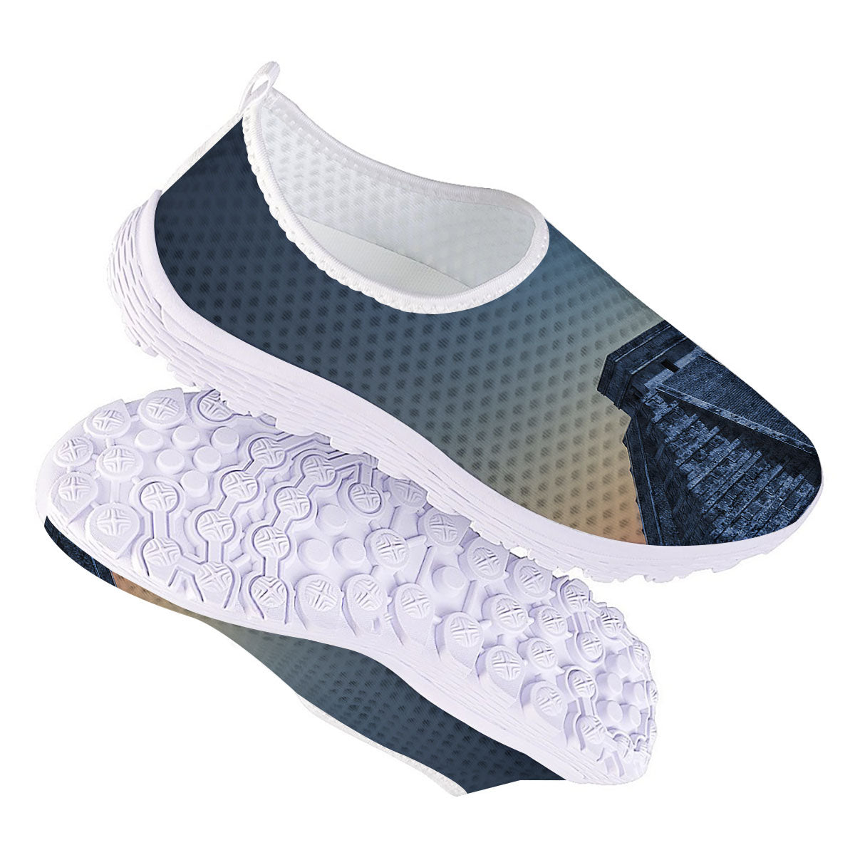 Pyramid Mayan Print Nurse Shoes-grizzshop