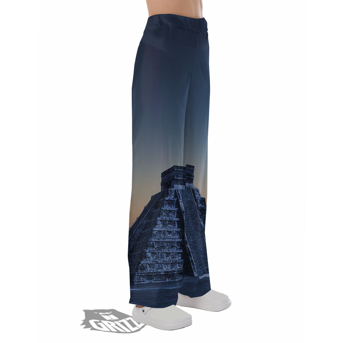 Pyramid Mayan Print Pajama Pants-grizzshop
