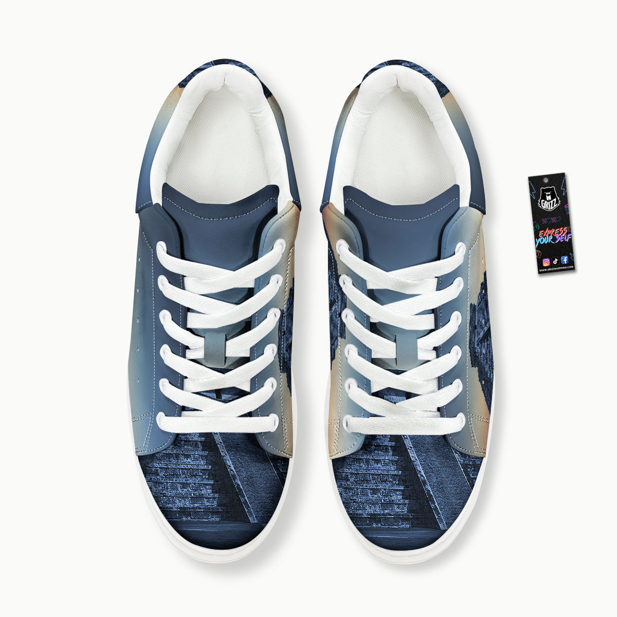 Pyramid Mayan Print Platform Shoes-grizzshop