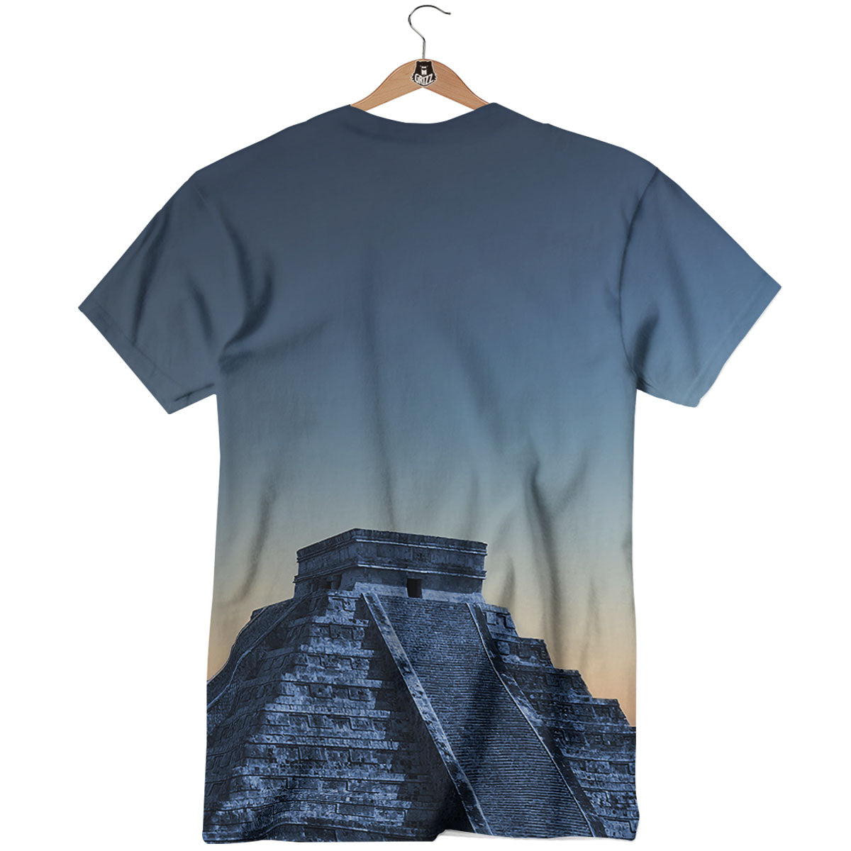 Pyramid Mayan Print T-Shirt-grizzshop