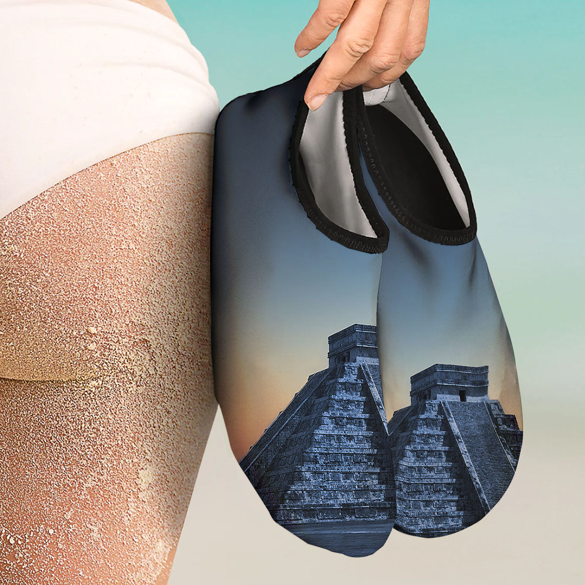 Pyramid Mayan Print Water Shoes-grizzshop