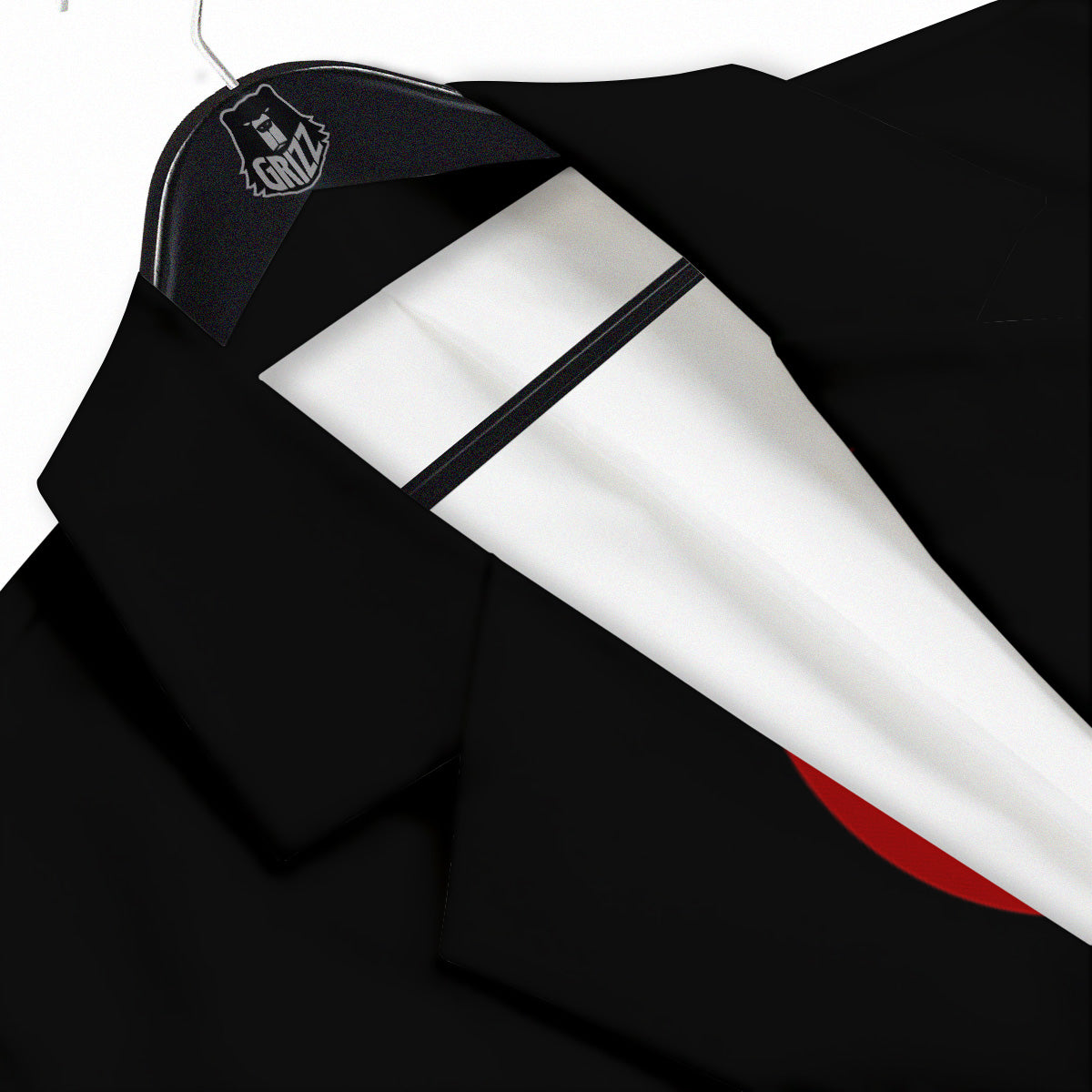 Pyramid Red Moon Print Men's Sport Coat-grizzshop