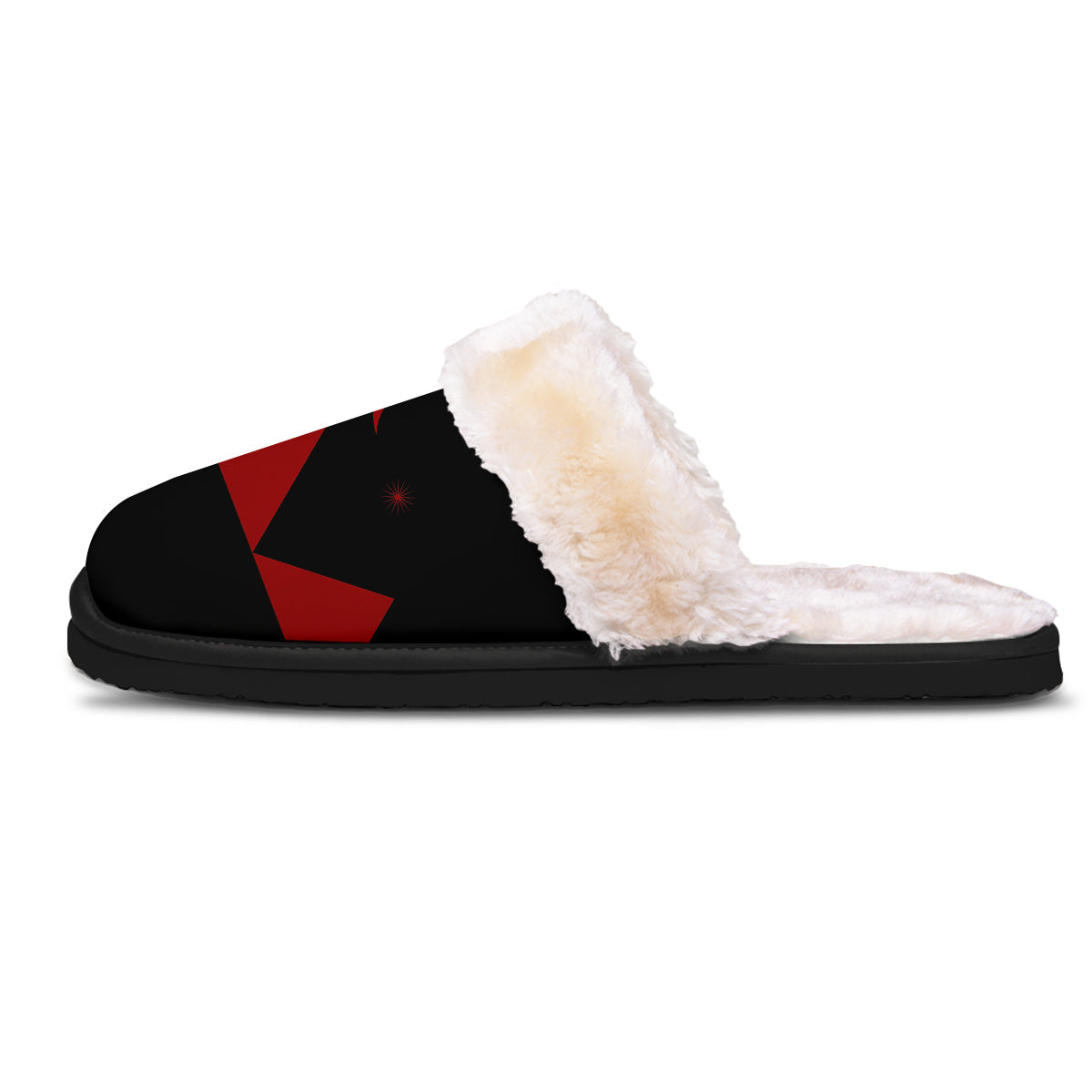 Pyramid Red Moon Print Slippers-grizzshop