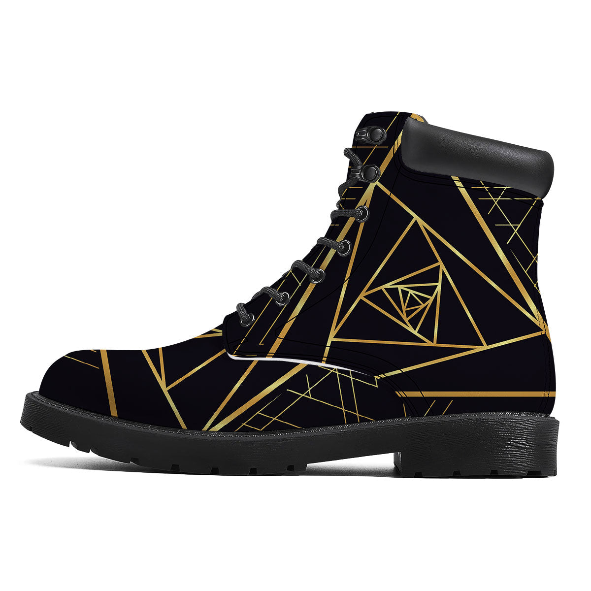 Pyramid Rose Print Boots-grizzshop