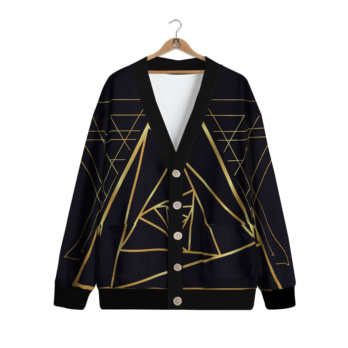 Pyramid Rose Print Cardigan-grizzshop