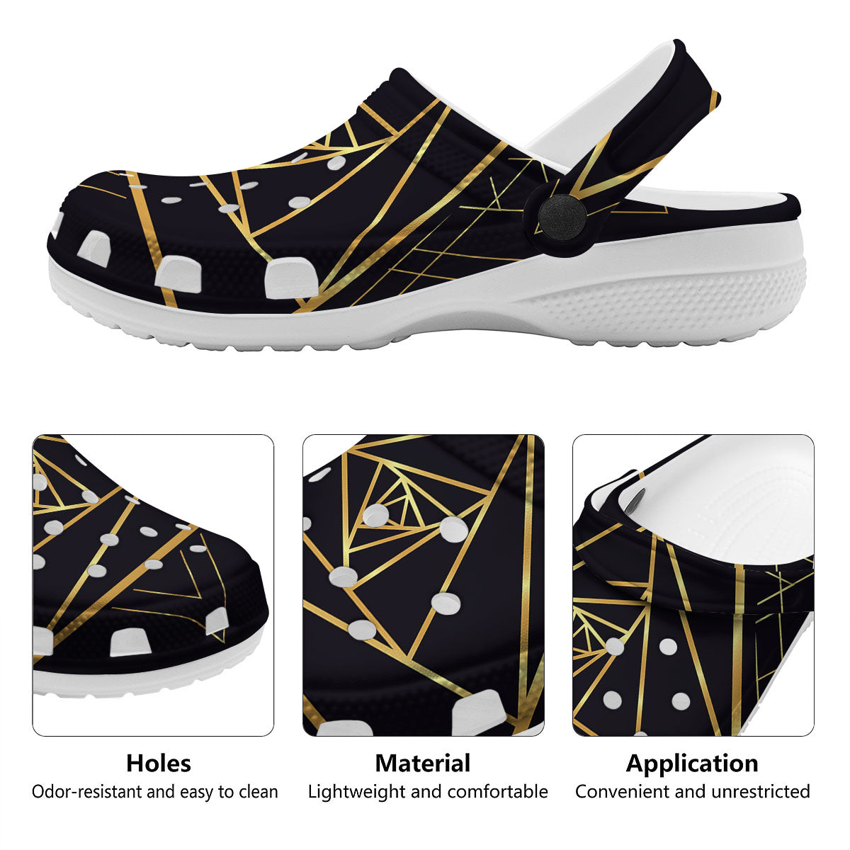 Pyramid Rose Print Clog-grizzshop