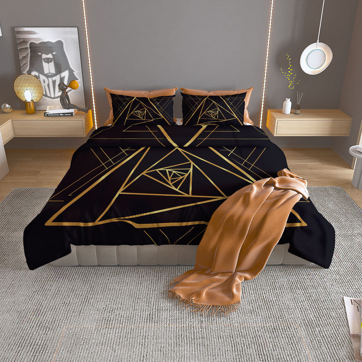 Psychedelic Optical Vibrant Illusion Duvet Cover Bedding Set