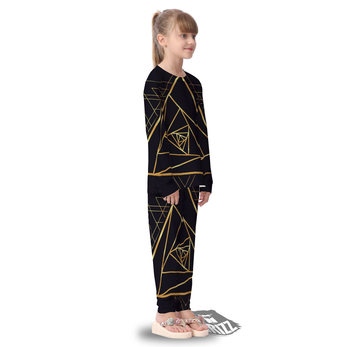 Pyramid Rose Print Kid's Pajamas-grizzshop