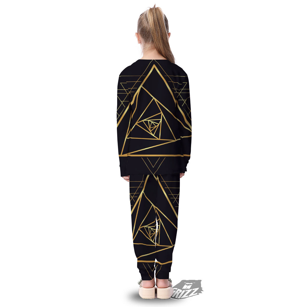 Pyramid Rose Print Kid's Pajamas-grizzshop