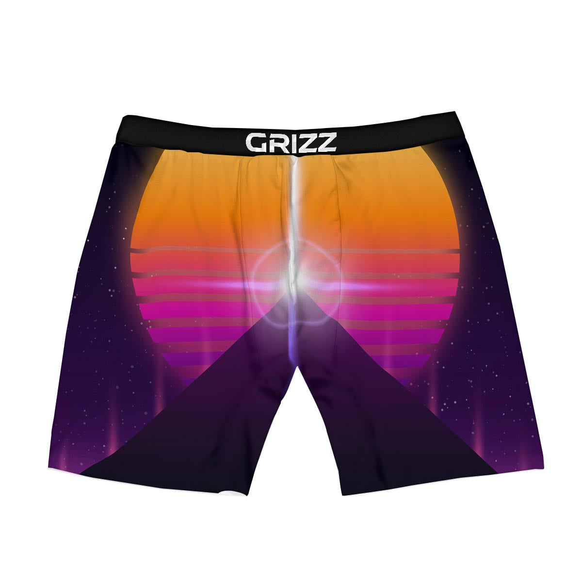 Pyramid Synthwave Print Boxer Briefs-grizzshop