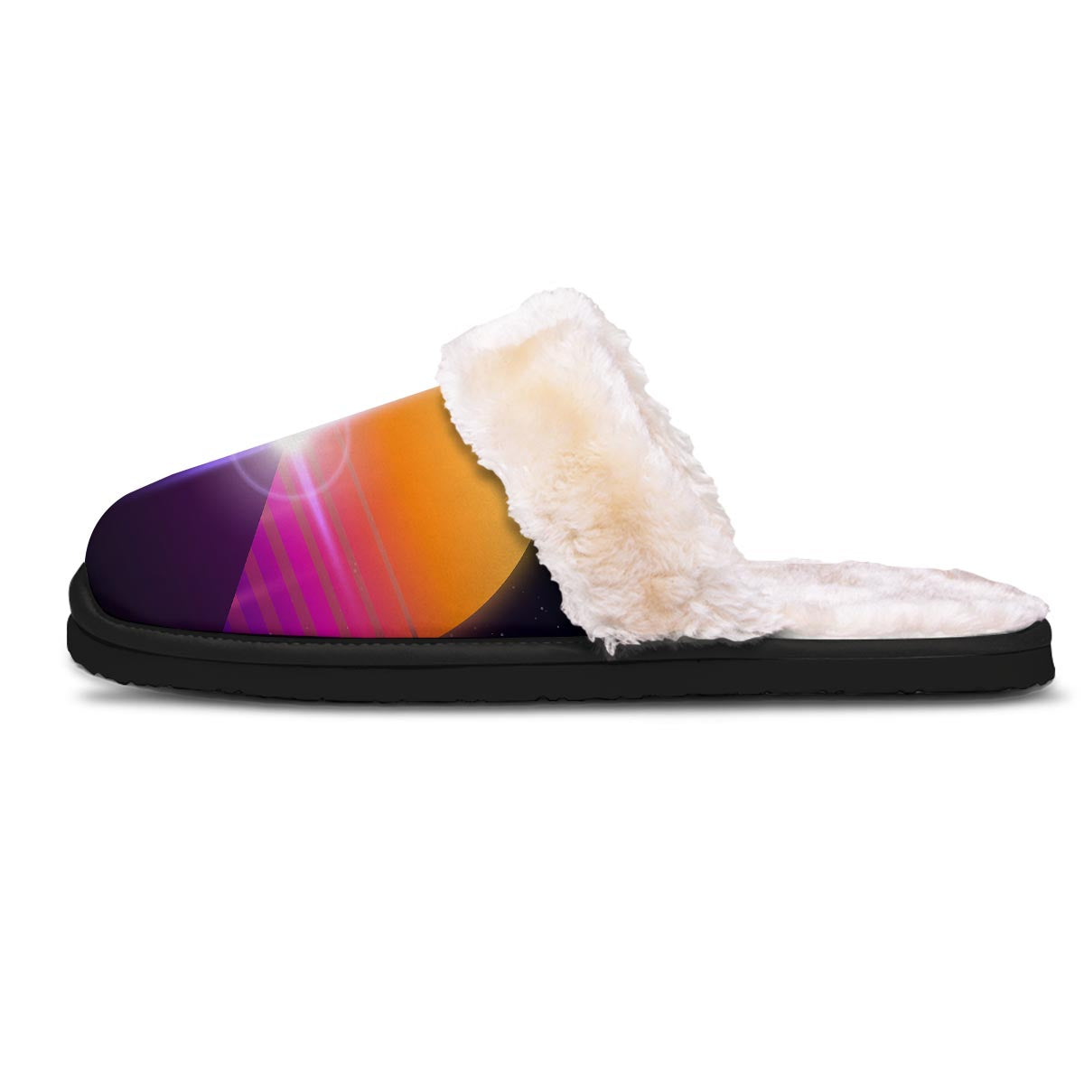 Pyramid Synthwave Print Slippers-grizzshop