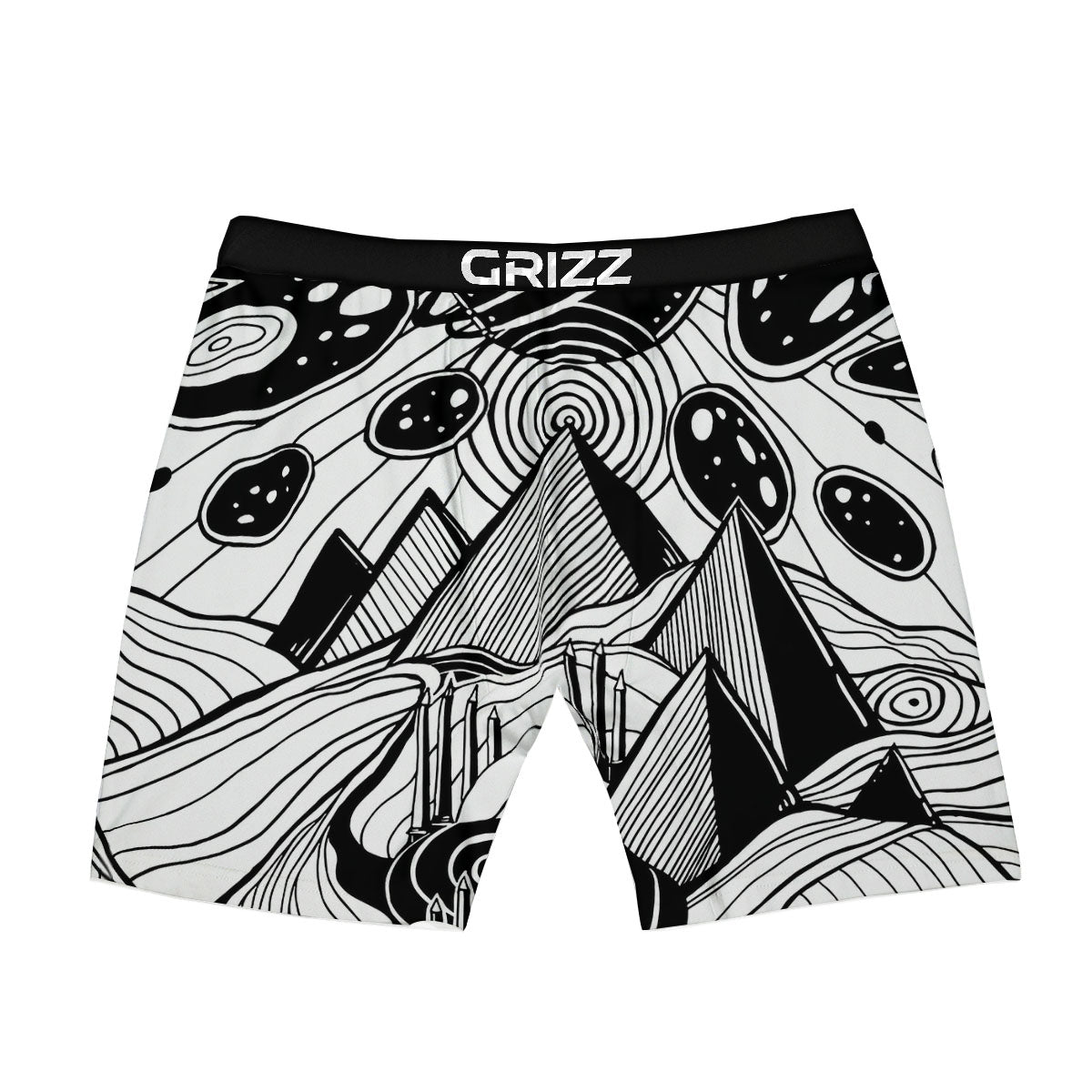Pyramid UFO Print Boxer Briefs-grizzshop