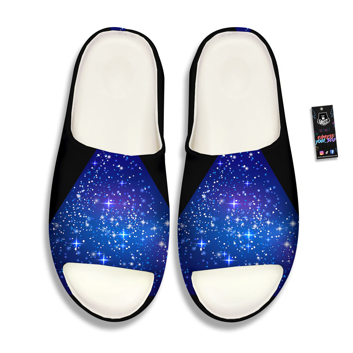 Pyramid Galaxy Print Sandals-grizzshop