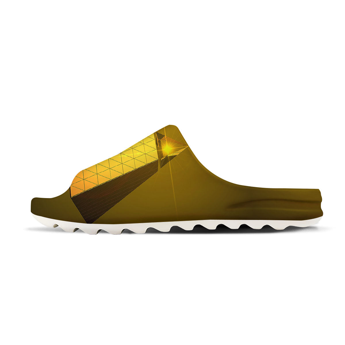 Pyramid Golden Print Sandals-grizzshop