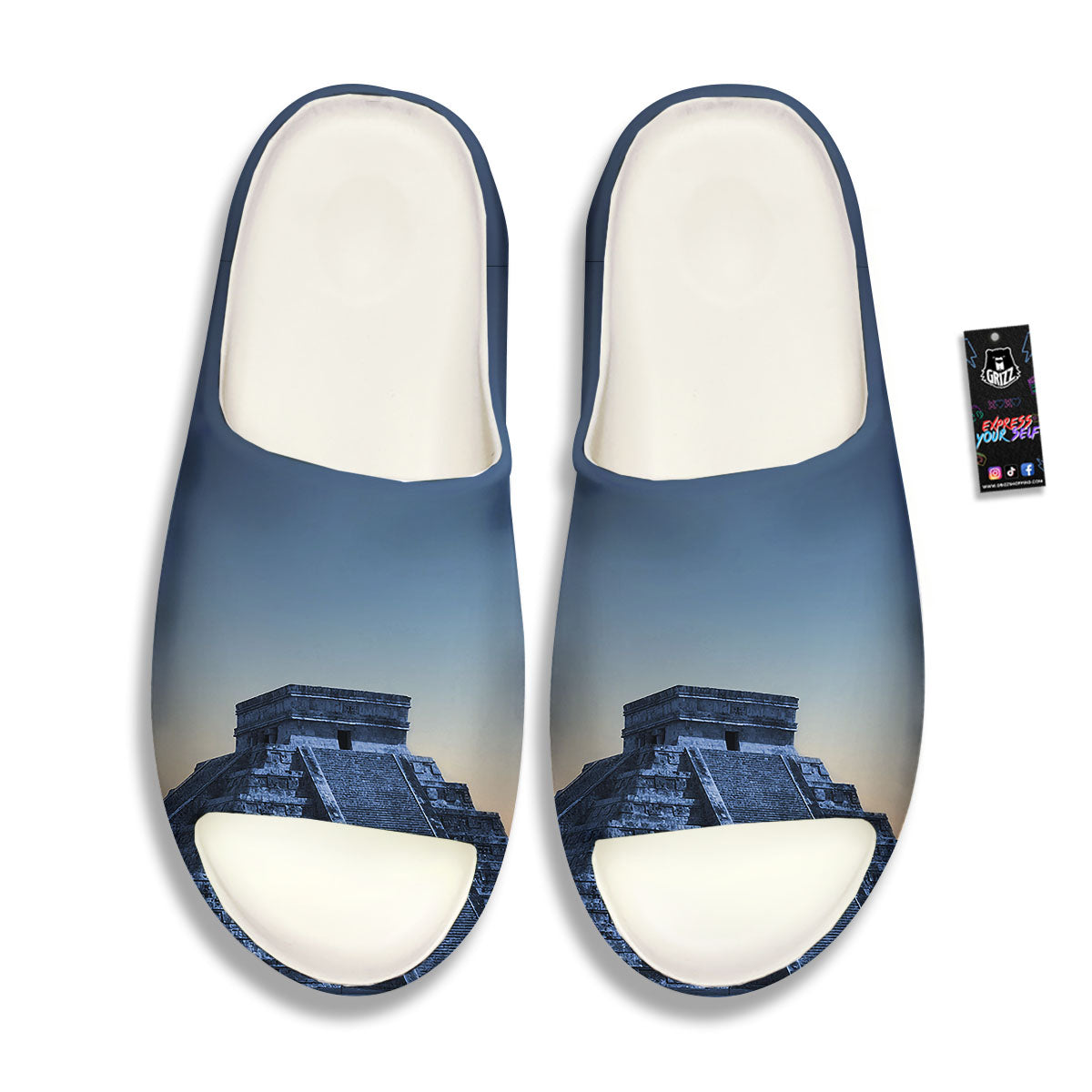 Pyramid Mayan Print Sandals-grizzshop