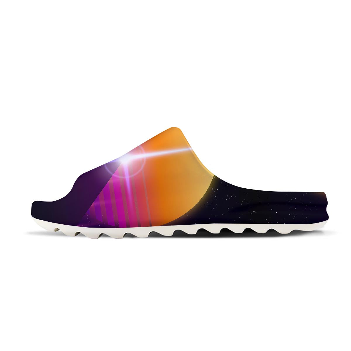 Pyramid Synthwave Print Sandals-grizzshop