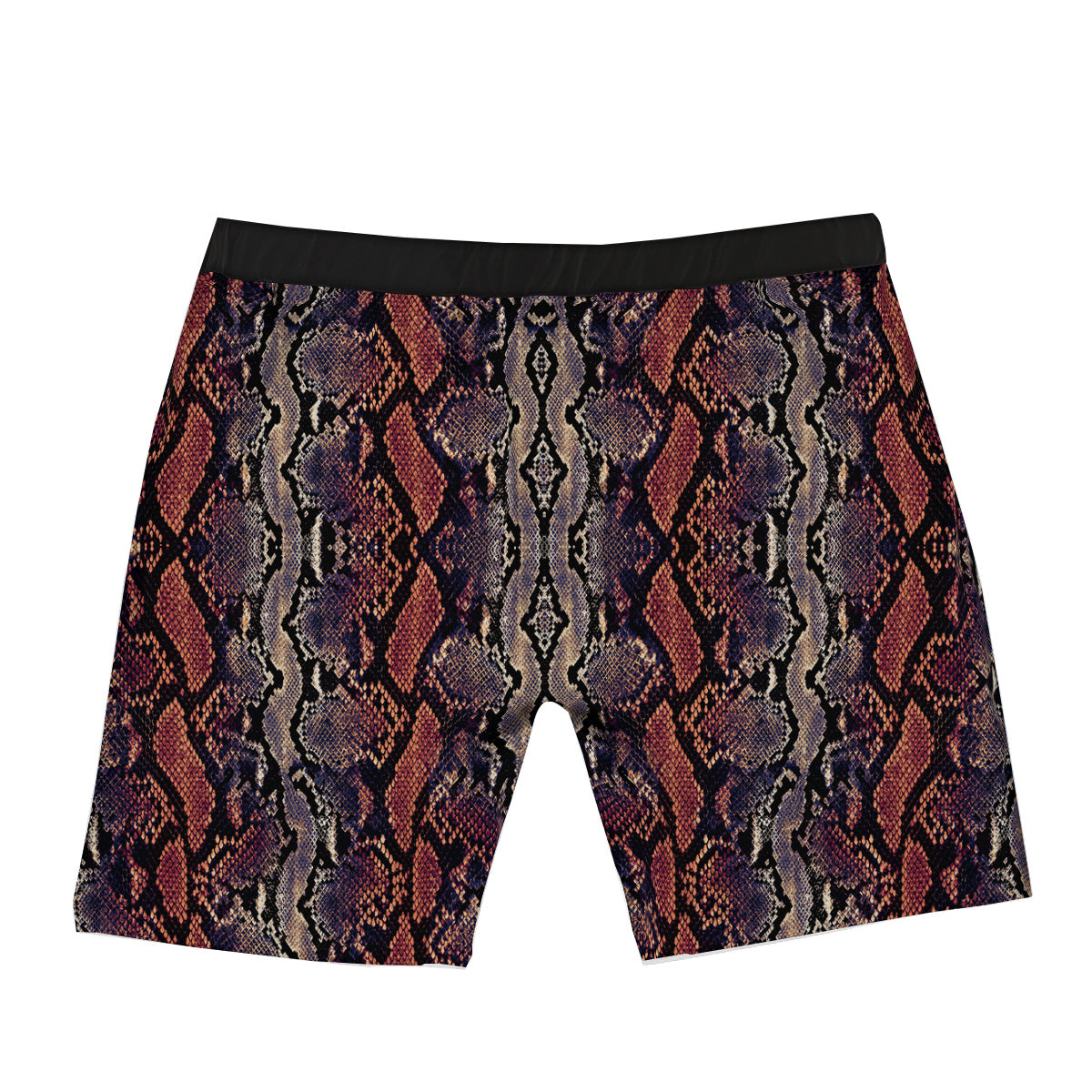 Python Snakeskin Brick Red Print Boxer Briefs-grizzshop