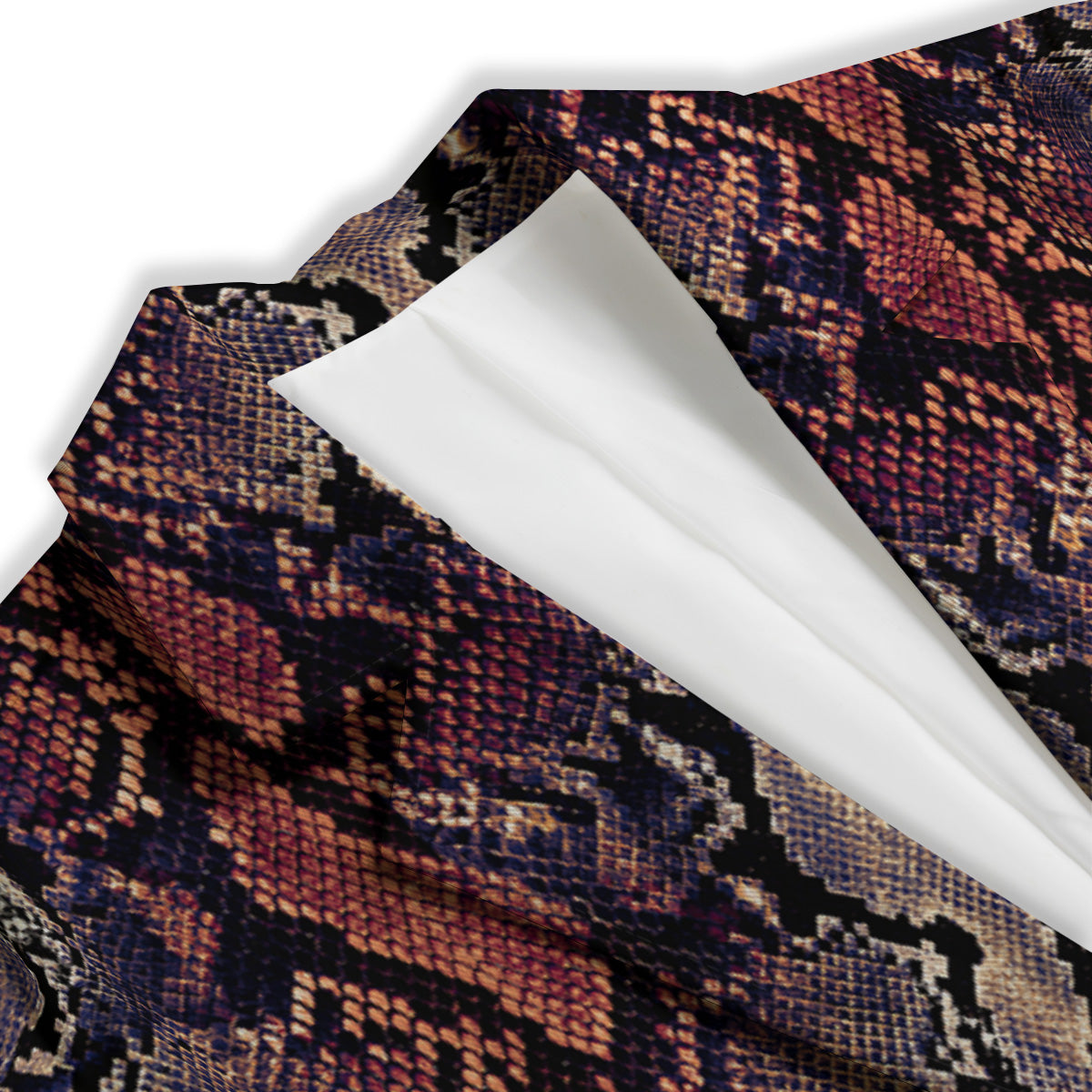 Python Snakeskin Brick Red Print Women's Blazer-grizzshop