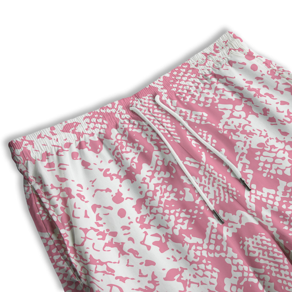 Python Snakeskin Pink Print Men's Athletic Shorts