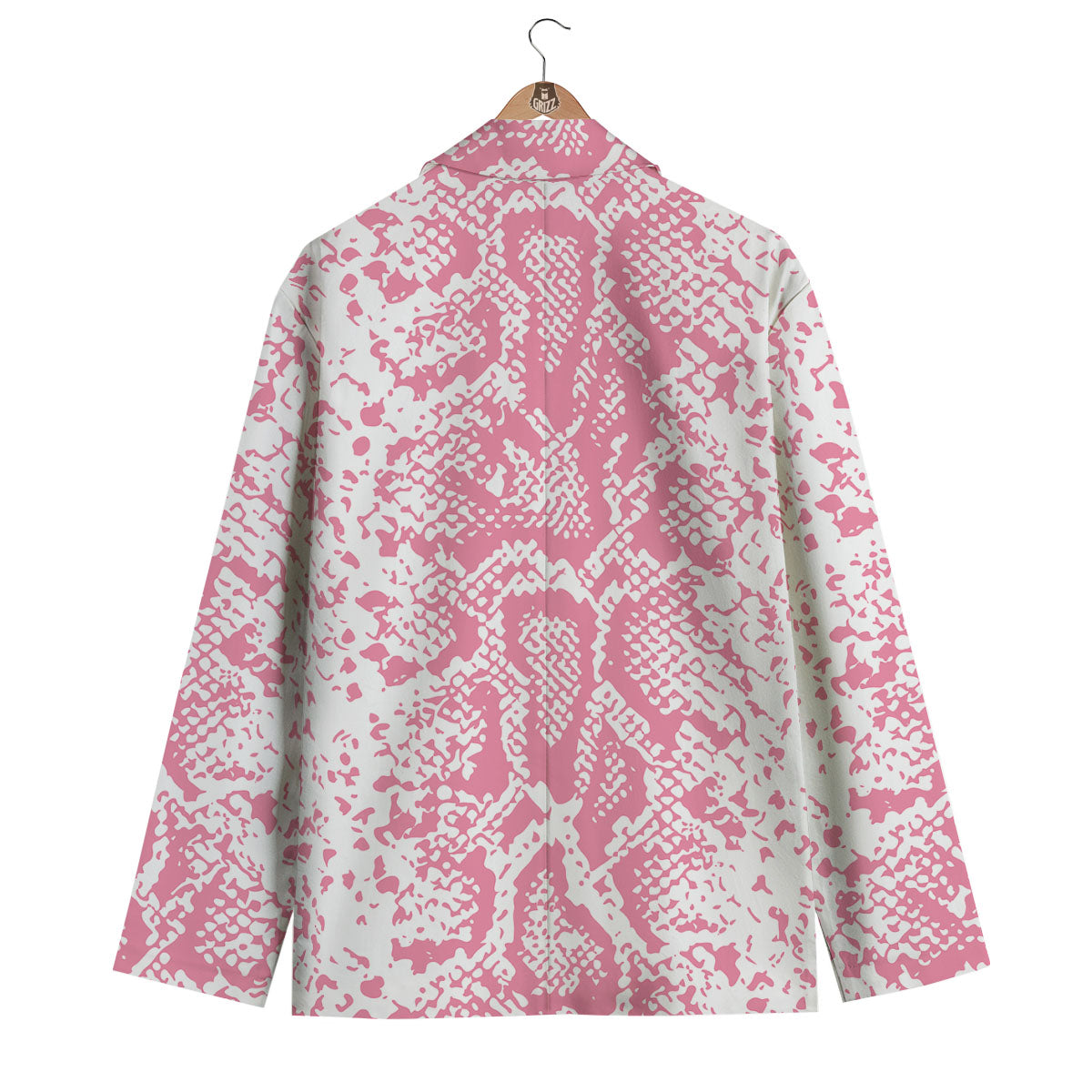 Python Snakeskin Pink Print Men's Blazer-grizzshop