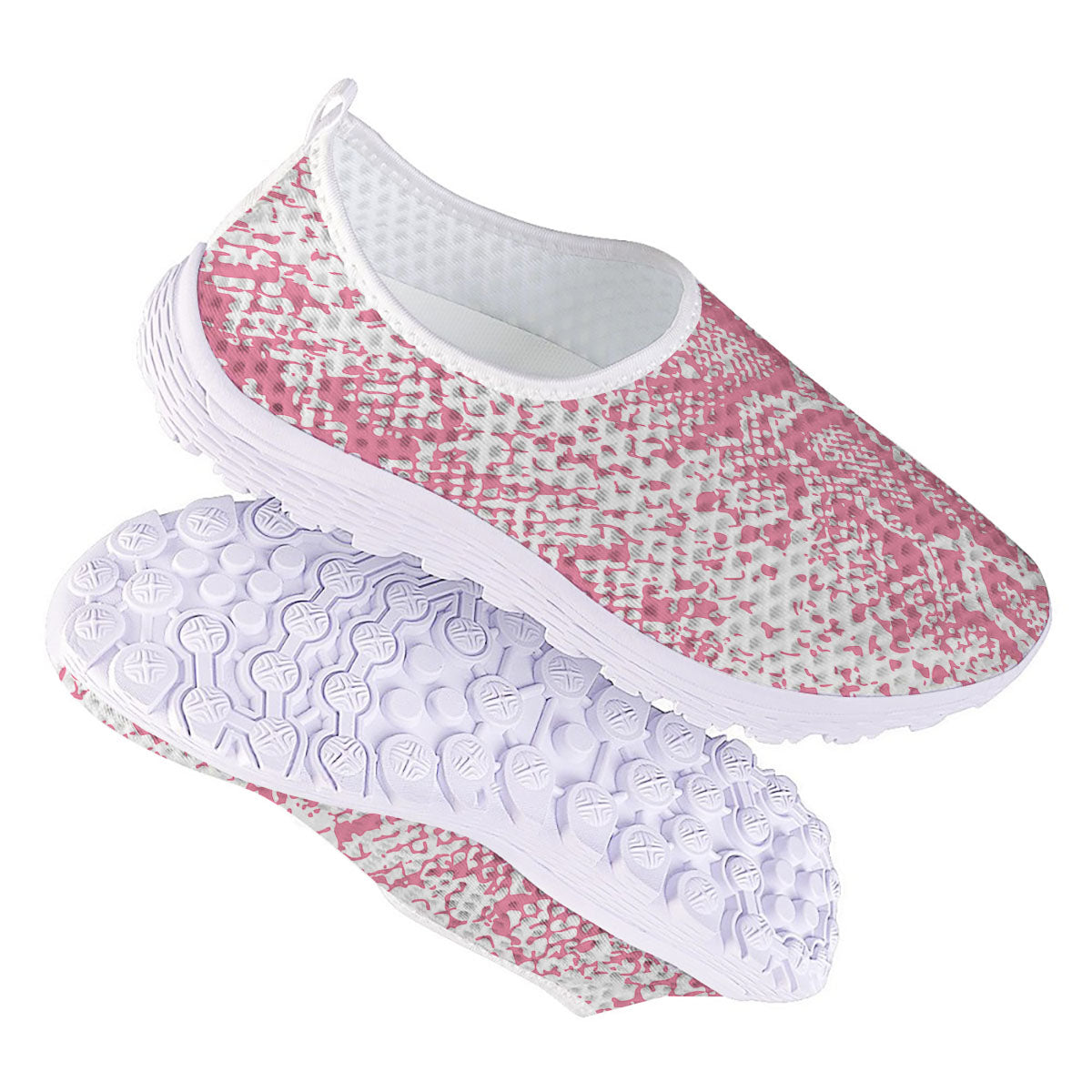 Python Snakeskin Pink Print Nurse Shoes-grizzshop