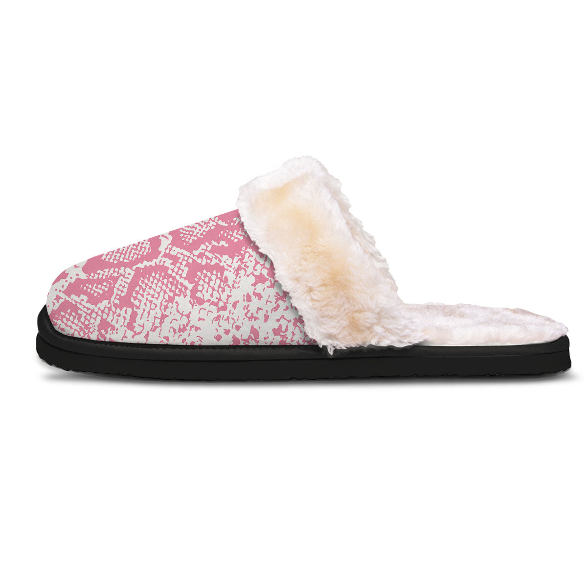 Python Snakeskin Pink Print Slippers-grizzshop
