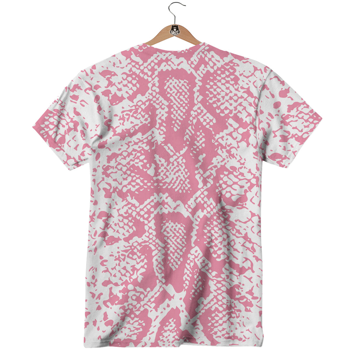 Python Snakeskin Pink Print T-Shirt-grizzshop