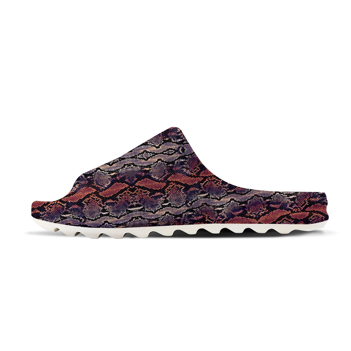 Python Snakeskin Brick Red Print Sandals-grizzshop