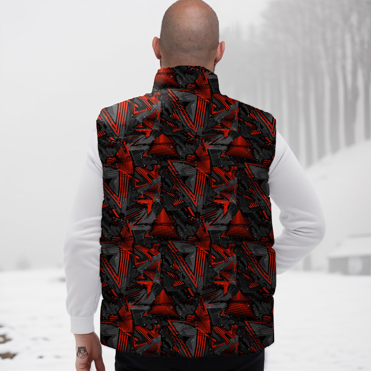 Queen King Corgi Pattern Print Down Vest