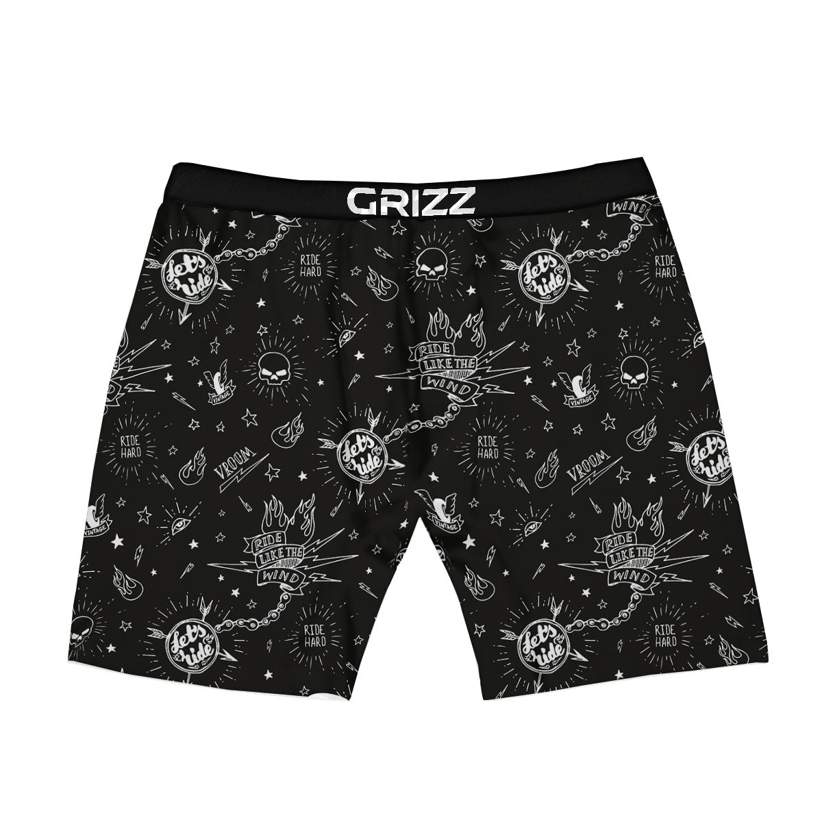 Quote Motorcycle Print Pattern Boxer Briefs-grizzshop