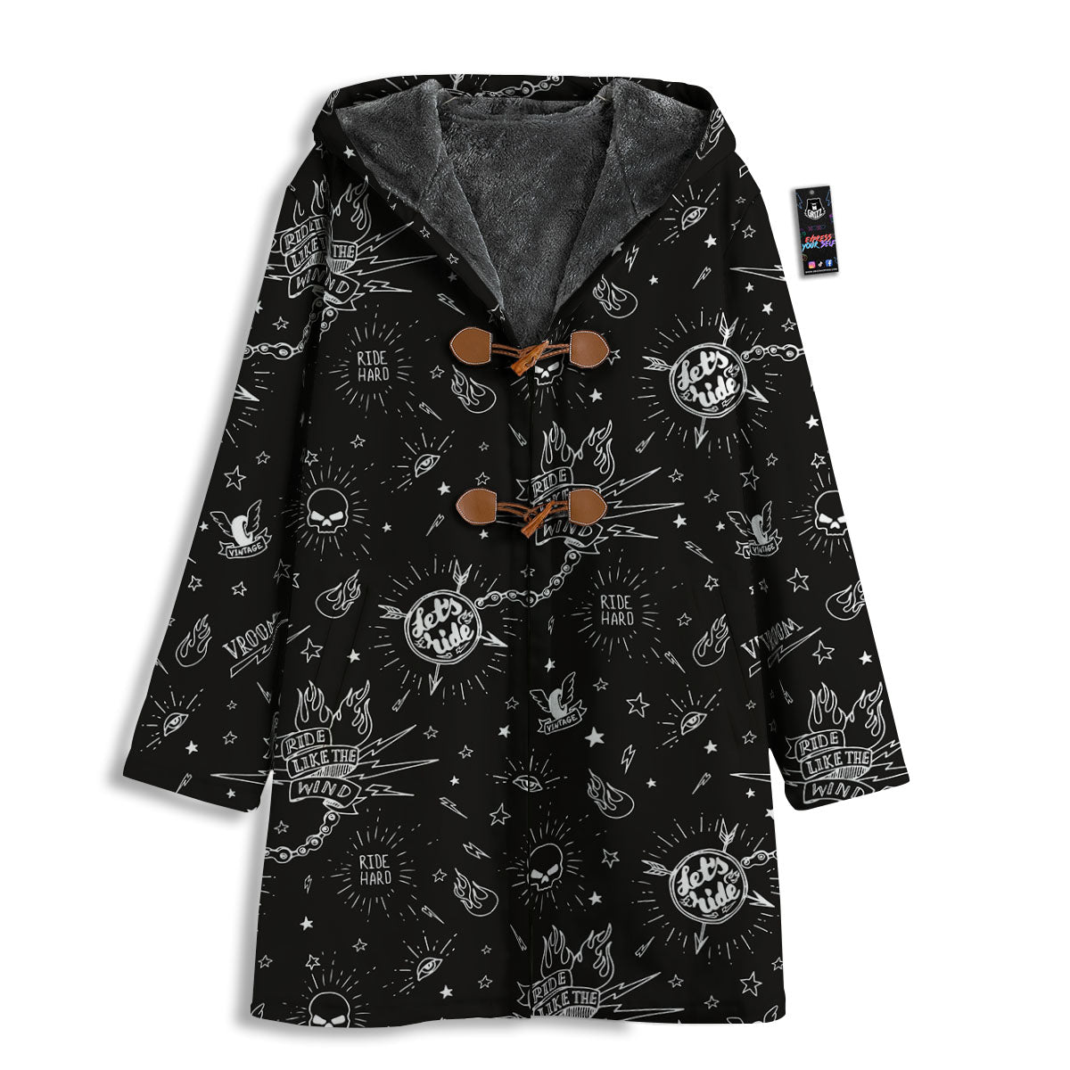 Quote Motorcycle Print Pattern Men's Windbreaker Jacket-grizzshop