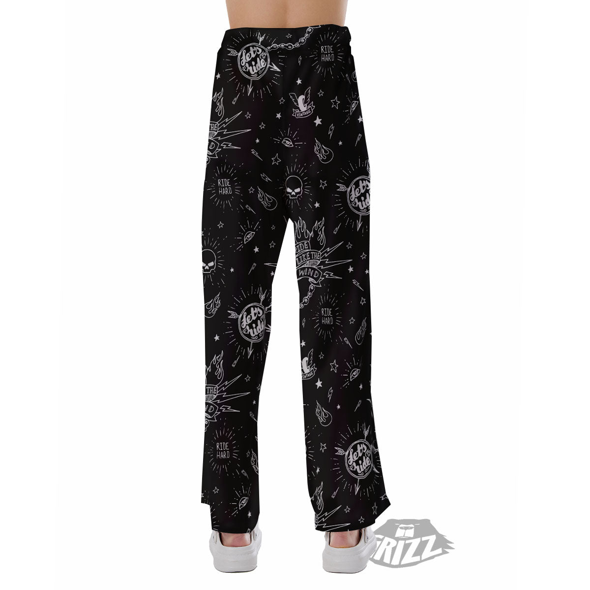 Quote Motorcycle Print Pattern Pajama Pants-grizzshop