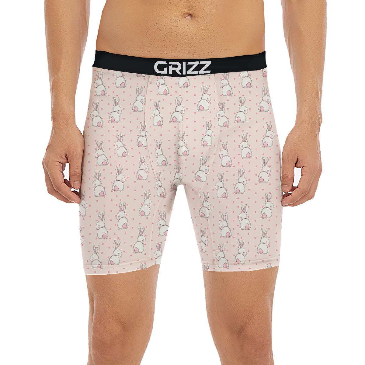 Rabbit Cartoon Print Pattern Boxer Briefs-grizzshop