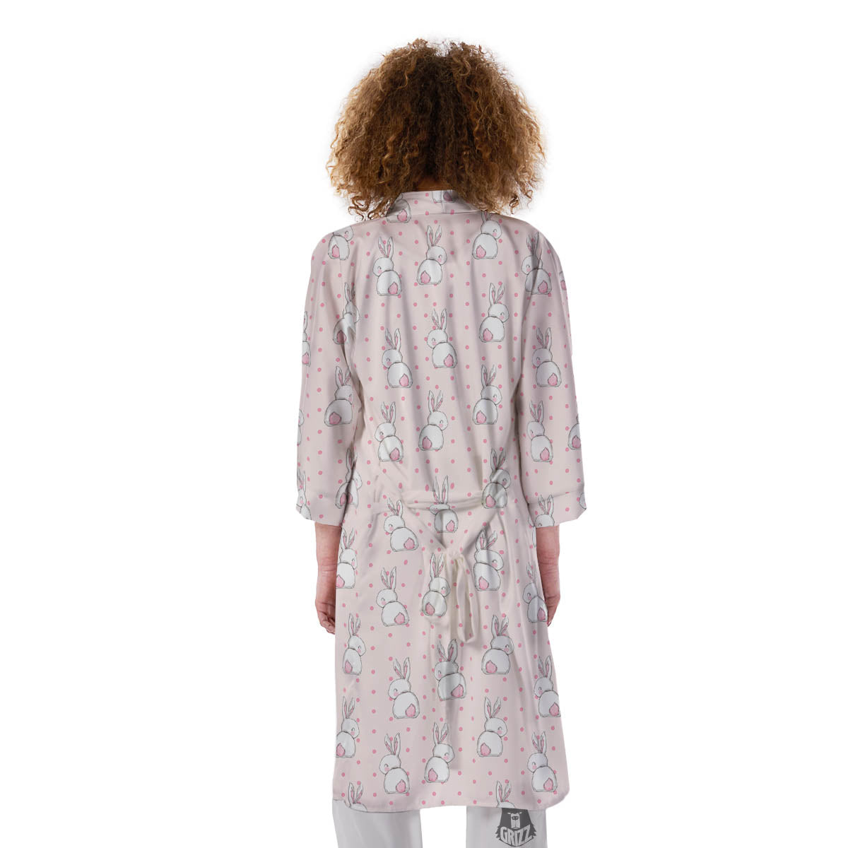 Rabbit Cartoon Print Pattern Kimono-grizzshop