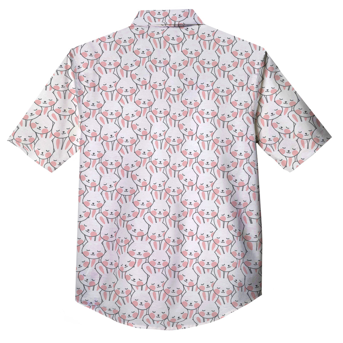 Rabbit Cute Print Pattern Button Up Shirt-grizzshop