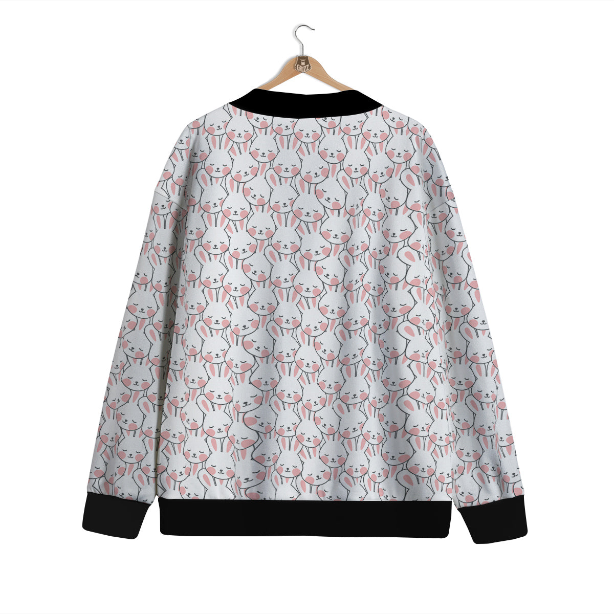 Rabbit Cute Print Pattern Cardigan-grizzshop