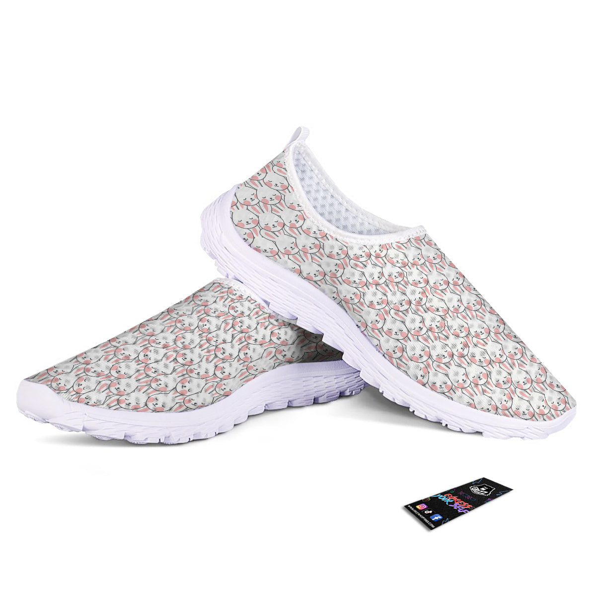 Rabbit Cute Print Pattern Nurse Shoes-grizzshop