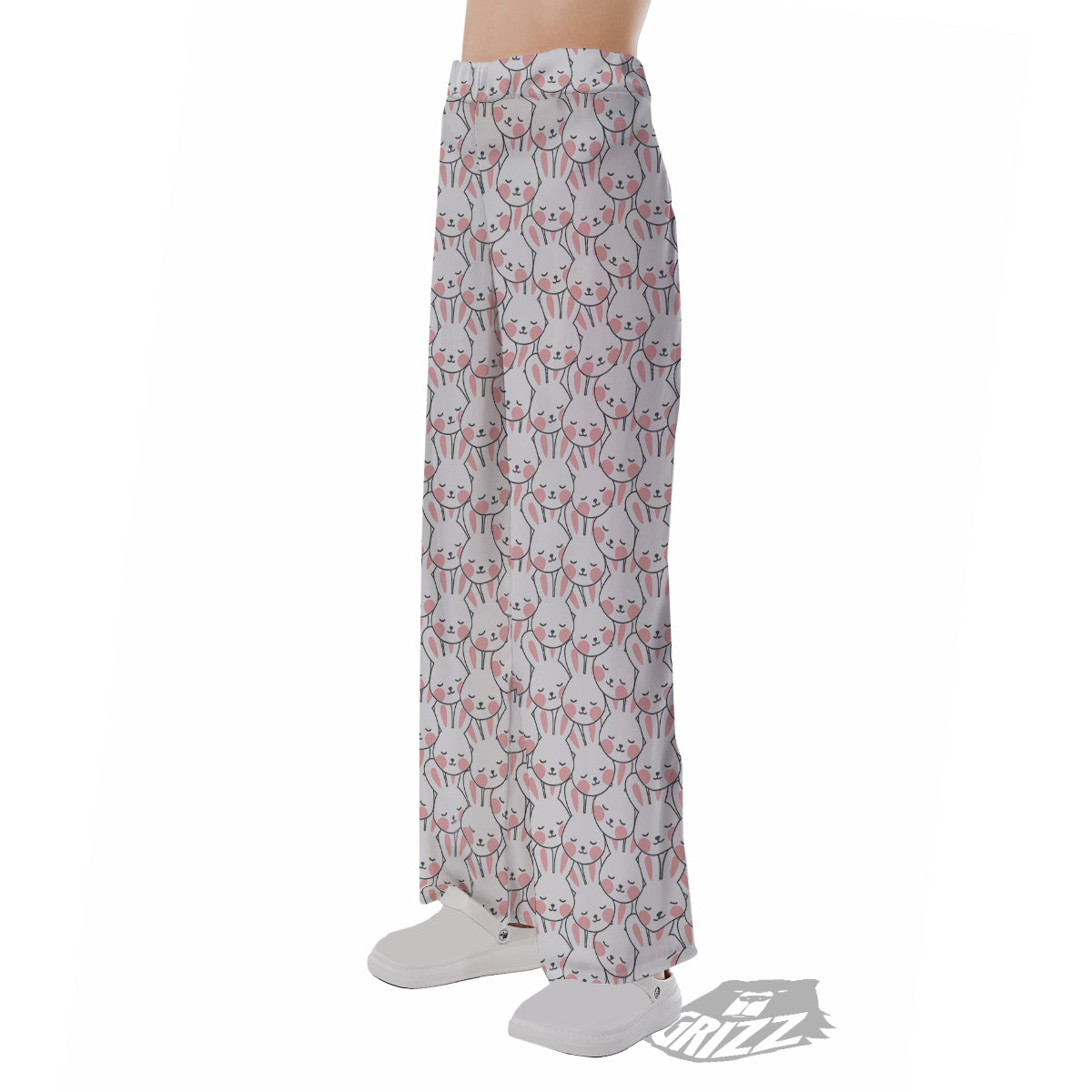 Rabbit Cute Print Pattern Pajama Pants-grizzshop