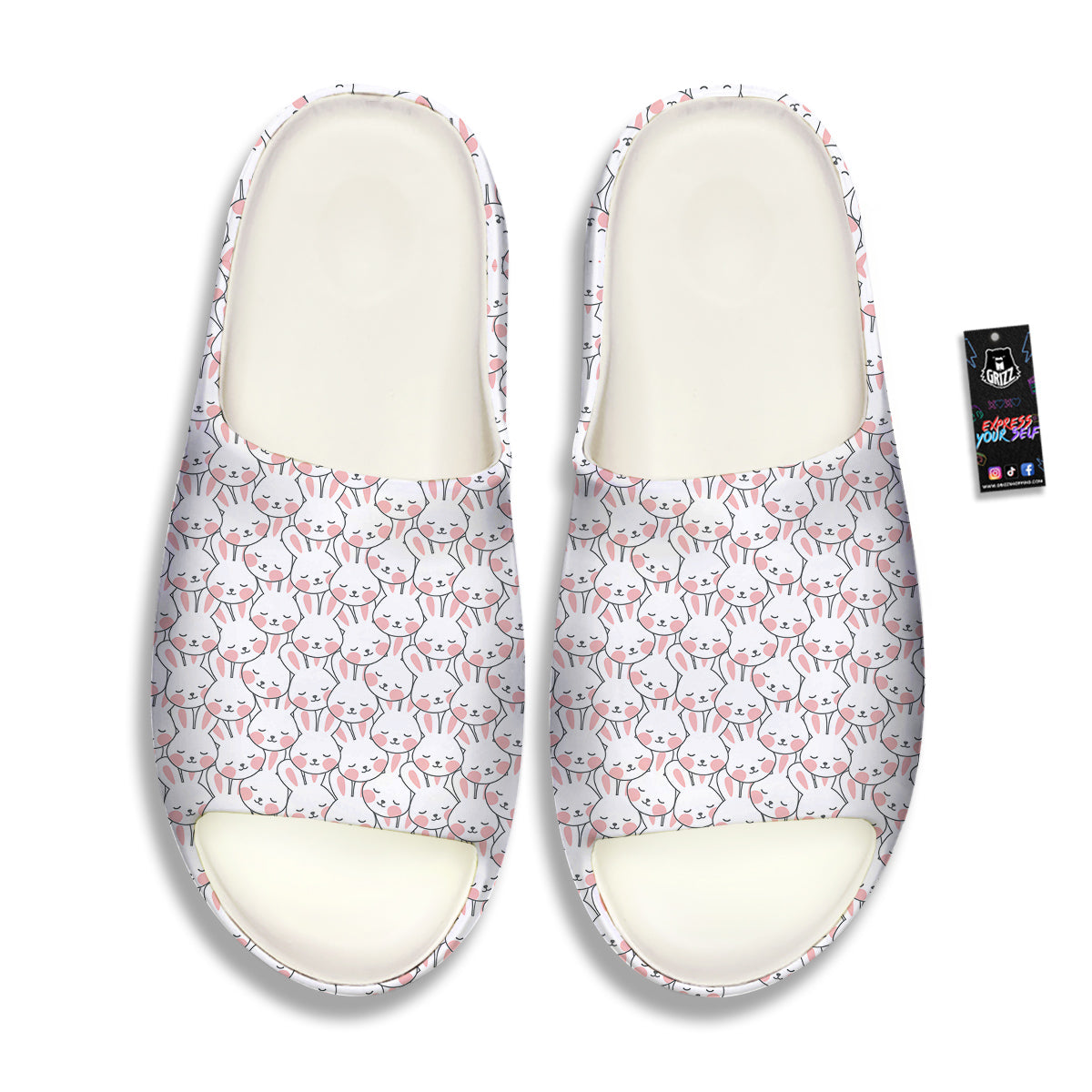 Rabbit Cute Print Pattern Sandals-grizzshop