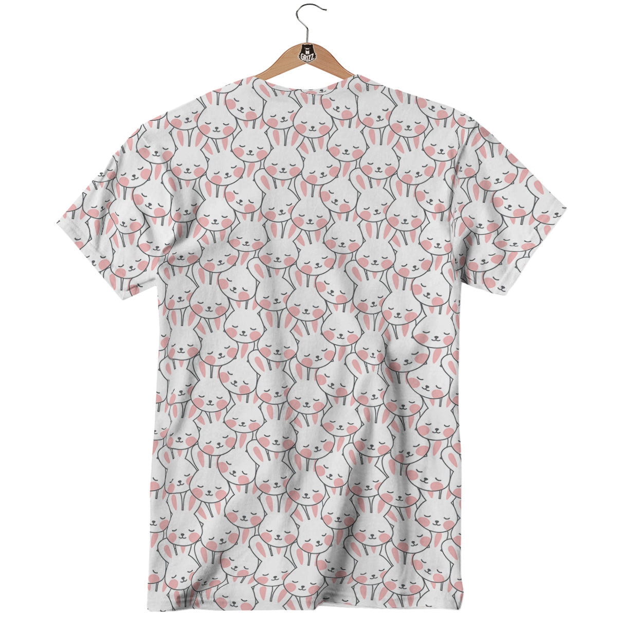 Rabbit Cute Print Pattern T-Shirt-grizzshop