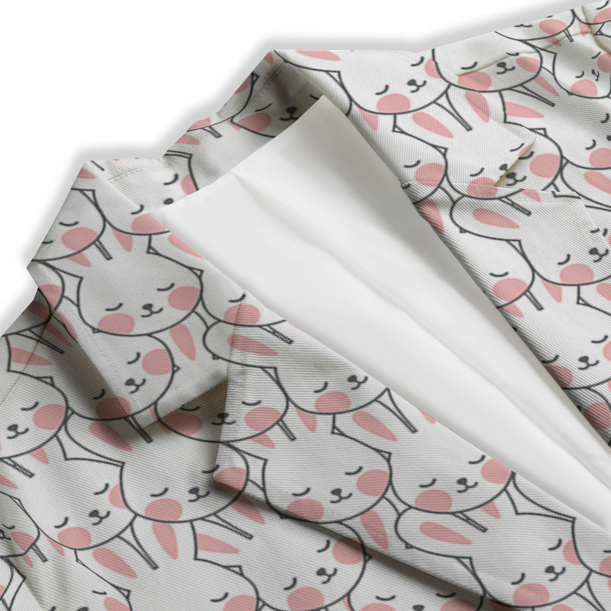 Rabbit Cute Print Pattern Women's Blazer-grizzshop