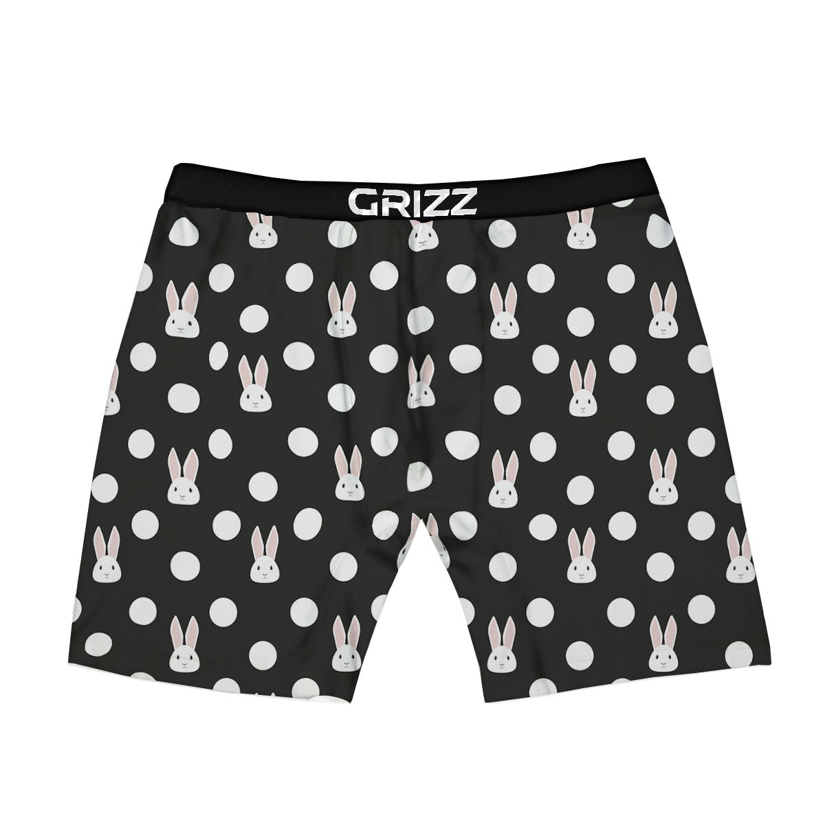 Rabbit Polka Dot Print Pattern Boxer Briefs-grizzshop