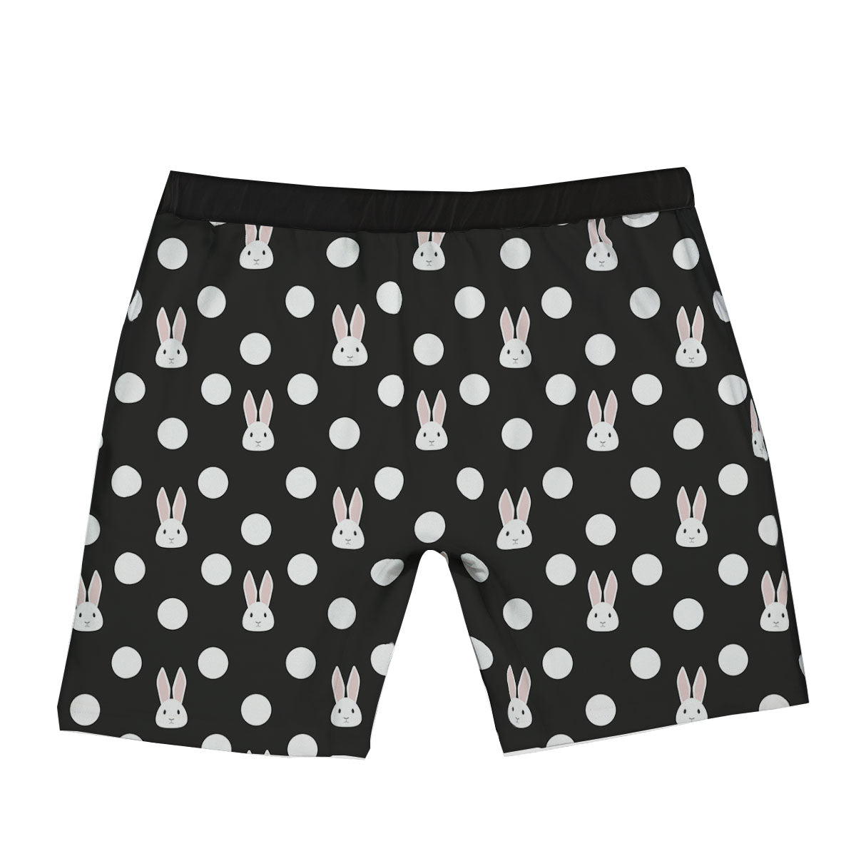 Rabbit Polka Dot Print Pattern Boxer Briefs-grizzshop